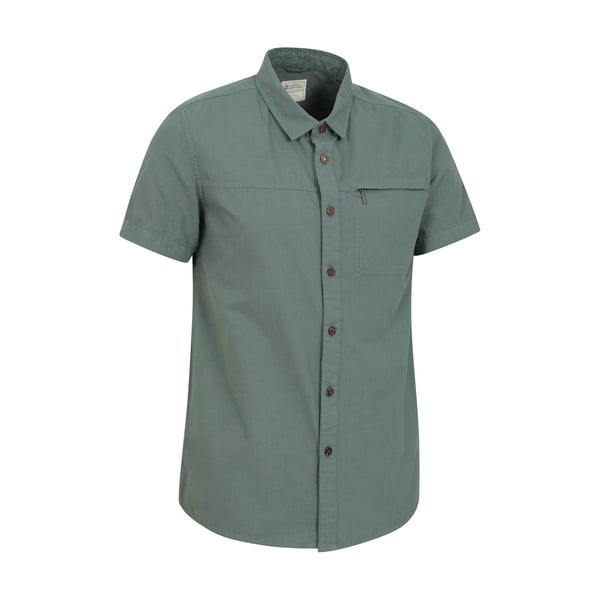 Mountain Warehouse Mens Coconut Slub Short-Sleeved Shirt