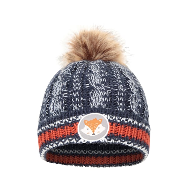 Mountain Warehouse Childrens/Kids Badge Pom Pom Beanie Mountain Warehouse Childrens/Kids Badge Pom Pom Beanie