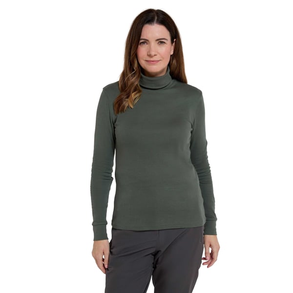 Mountain Warehouse Womens/Ladies Meribel Cotton Roll Neck Long-Sleeved Top