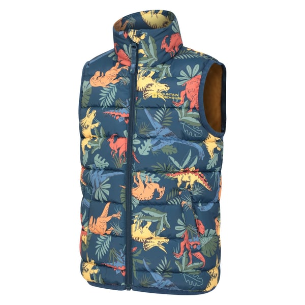 Mountain Warehouse Childrens/Kids Rocko Dinosaur Padded Gilet