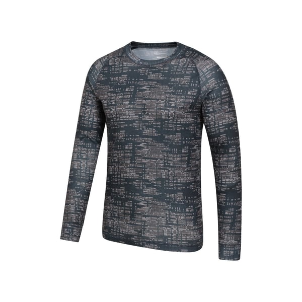 Mountain Warehouse Mens Talus Printed Long-Sleeved Thermal Top