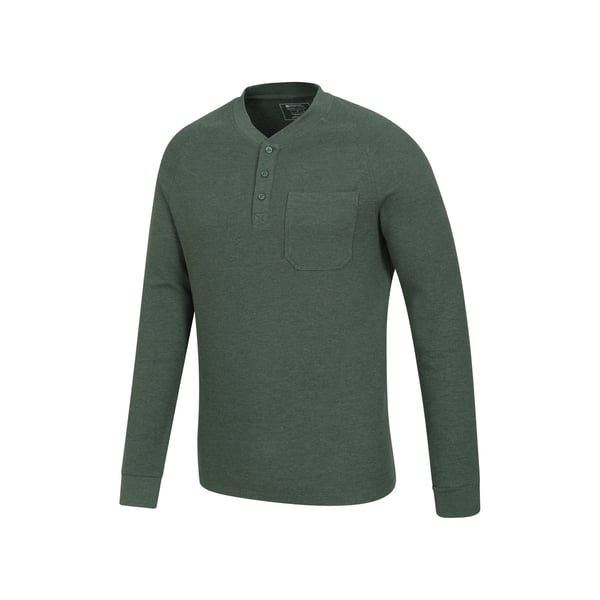 Mountain Warehouse Mens Selby Waffle Henley T-Shirt