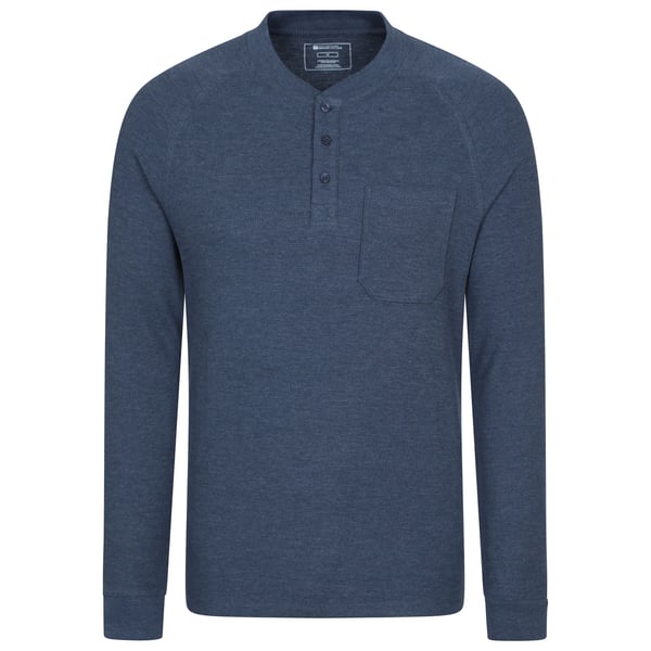 Mountain Warehouse Mens Selby Waffle Henley T-Shirt