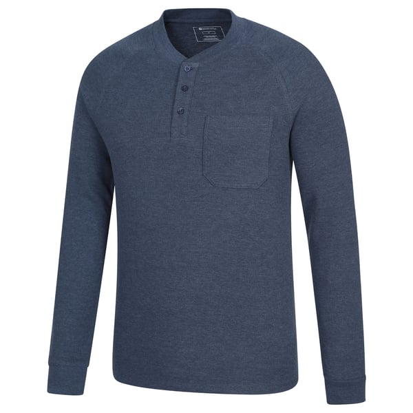Mountain Warehouse Mens Selby Waffle Henley T-Shirt