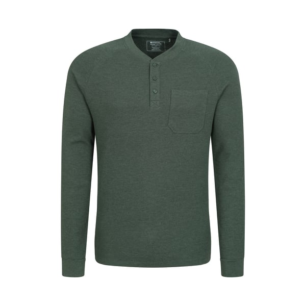 Mountain Warehouse Mens Selby Waffle Henley T-Shirt