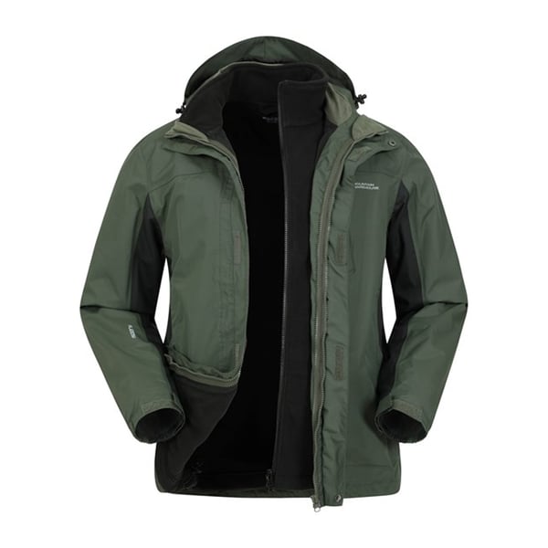 Mountain Warehouse Mens Thunderstorm 3 in 1 Waterproof Jacket