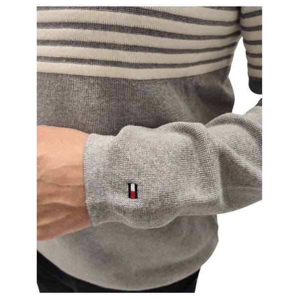 Tommy Hilfiger Herrtröja med kontrastränder, normal passform