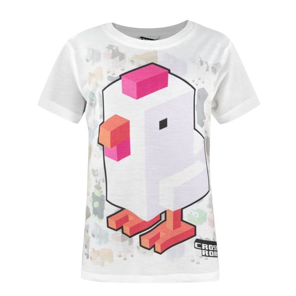 Crossy Road Børn/piger Officielle officielle all-over karakterer med sublimationsdesign T-shirt Crossy Road Børn/piger Officielle officielle all-over karakterer med sublimationsdesign T-shirt