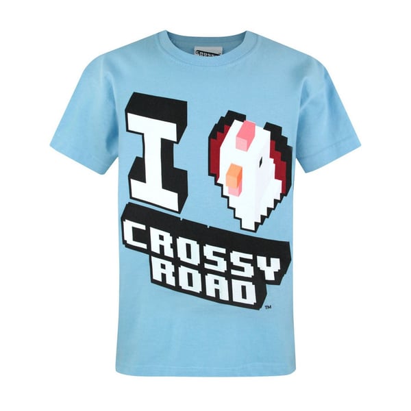 Crossy Road Lasten/Poikien Virallinen I Love Crossy Road Lyhythihainen T-paita