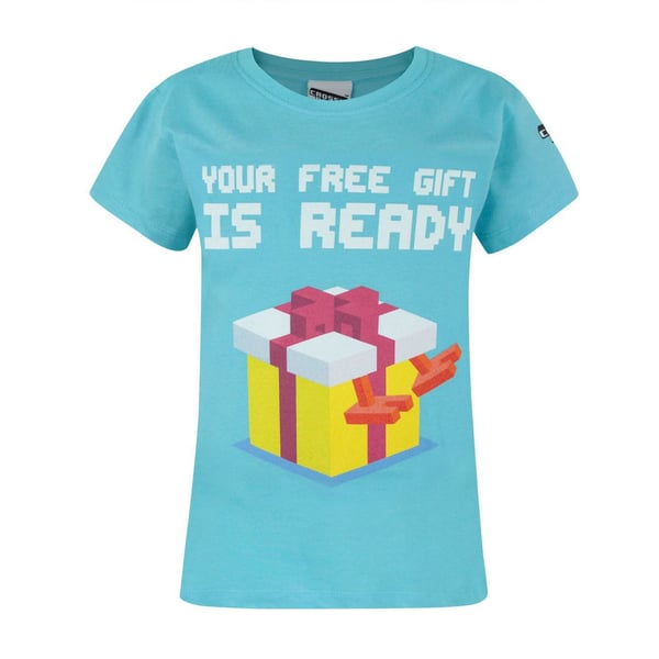 Crossy Road Childrens/Girls Official Free Gift Short Sleeved T-Shirt