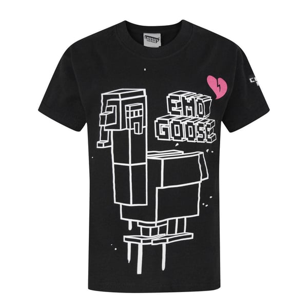 Crossy Road børne/drenge officiel Emo Goose kortærmet T-shirt med korte ærmer til børn/drenge