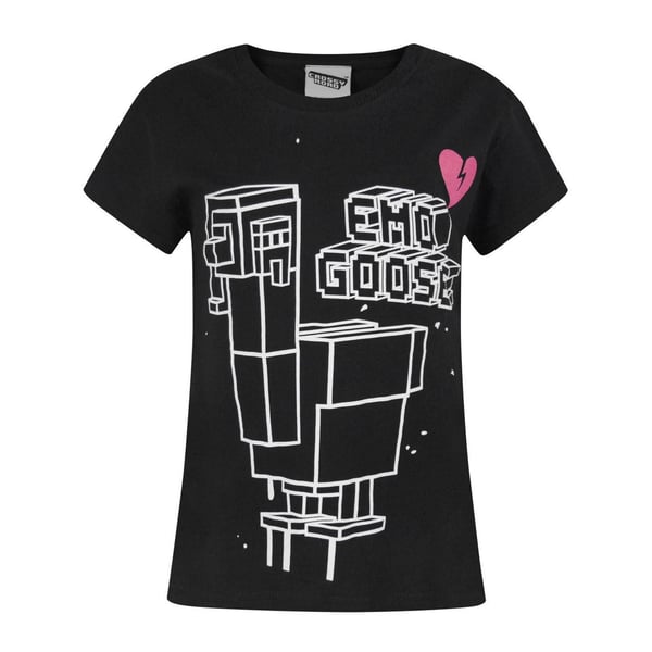 Crossy Road børn/piger officielle Emo Goose kortærmet T-shirt med korte ærmer til børn/piger