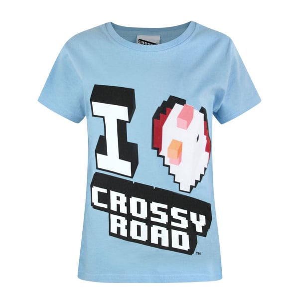 Crossy Road T-shirt til børn - Piger, jeg elsker Crossy Road