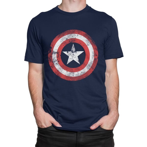 Captain America Mens Movie Shield T-Shirt