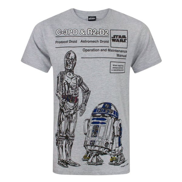 Star Wars C-3PO og R2-D2 T-shirt til mænd