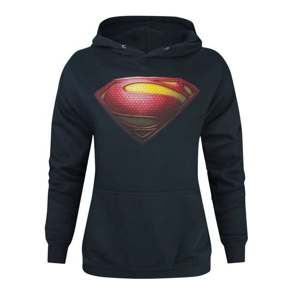 Superman Womens/Ladies Man Of Steel Logo Hoodie