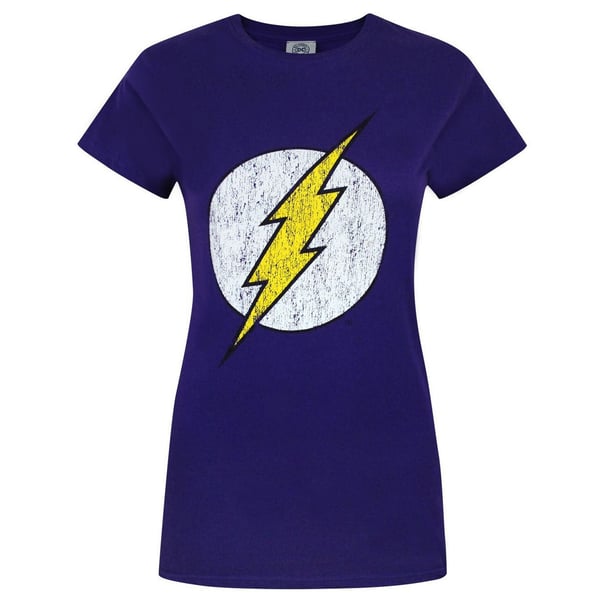 Flash Womens/Ladies Distressed Logo T-Shirt