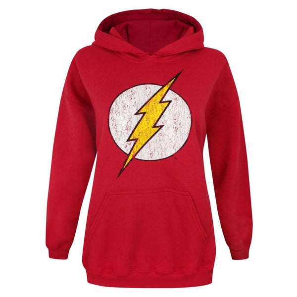 Flash Womens/Ladies Distressed Logo Hoodie