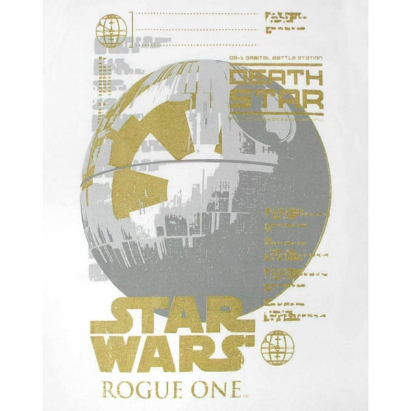 Star Wars Dame/kvinde Rogue One Metallic Dødsstjerne T-shirt