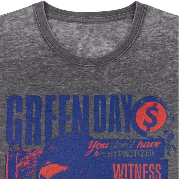 Green Day Mens Revolution Radio Burn Out T-Shirt