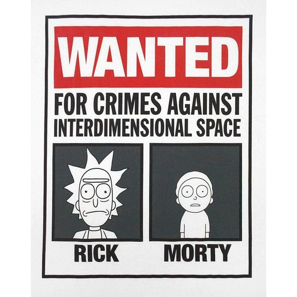 Rick And Morty Mens Wanted T-Shirt