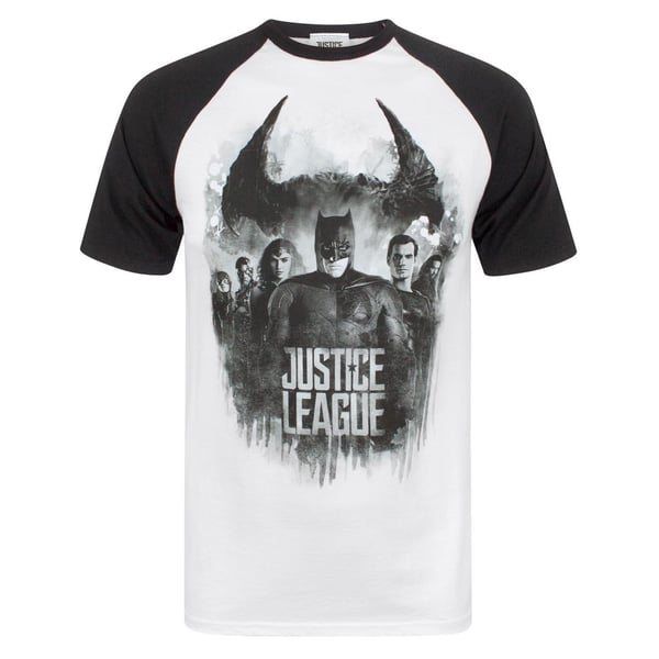 Justice League Herr T-shirt med karaktärer Raglan