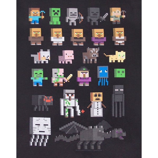 Minecraft Officiel T-shirt med Sprites-figurer til drenge