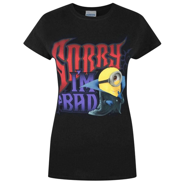 Minions Womens/Ladies Sorry I`m Bad T-Shirt