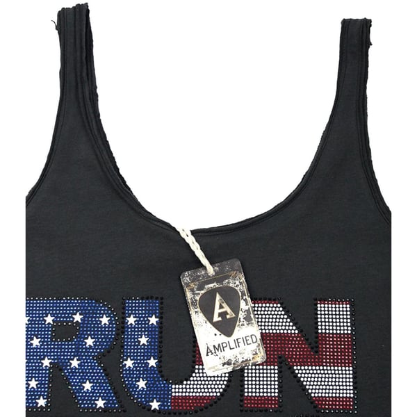 Amplified Womens/Ladies Run DMC USA Diamante Tank Top