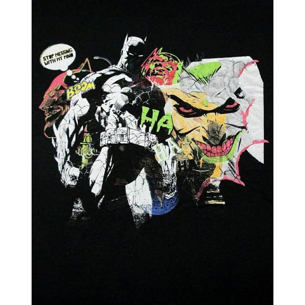 Batman Official Mens Joker Graffiti T-Shirt