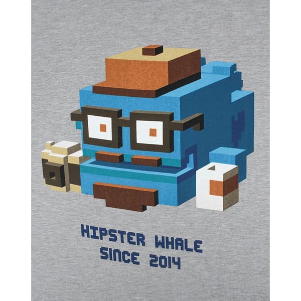 Crossy Road Official Mens Hipster Whale T-Shirt