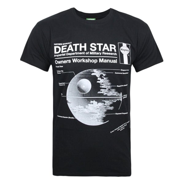 Star Wars Officiel Haynes Manual Dødsstjerne T-shirt til mænd