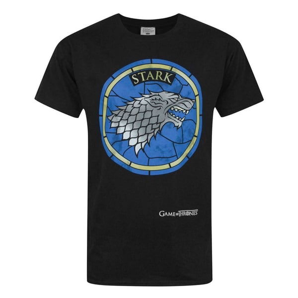 Game of Thrones Stark T-shirt til mænd med farvet glas i Stark