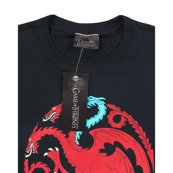Game of Thrones Mens Ice and Fire Dragons Emblem T-Shirt