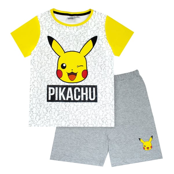 Pokemon Pojkar Pikachu Ansikte Korta Pyjamas Set