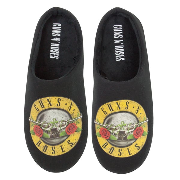 Guns N Roses Mens Band Logo Bullet Slippers