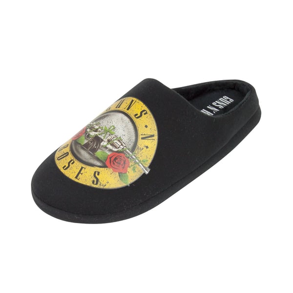 Guns N Roses Mens Band Logo Bullet Slippers