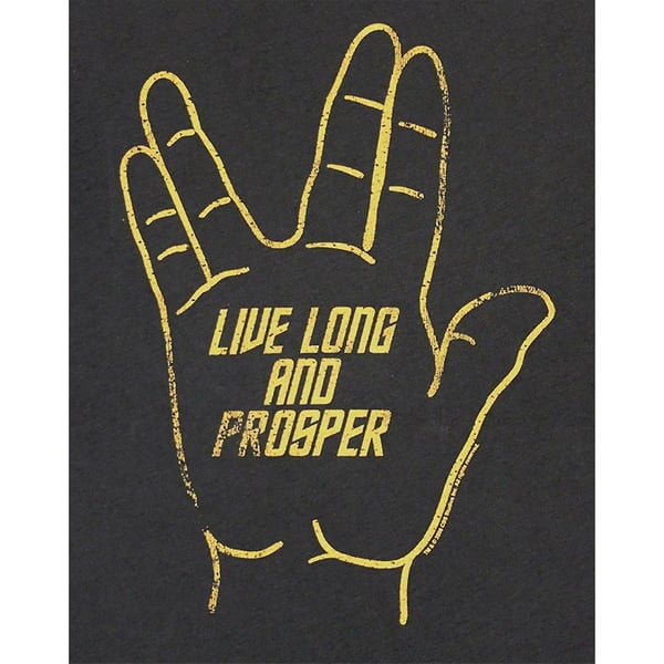 Junk Food Mens Live Long And Prosper Star Trek T-Shirt