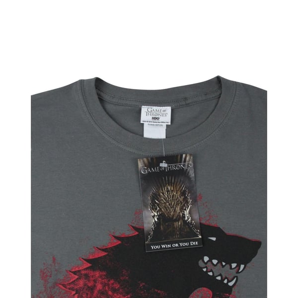 Game of Thrones Mens Bloody Direwolf Stark T-Shirt