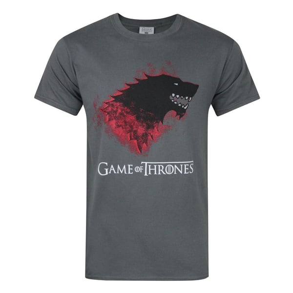 Game of Thrones Blodig direwolf Stark T-shirt til mænd