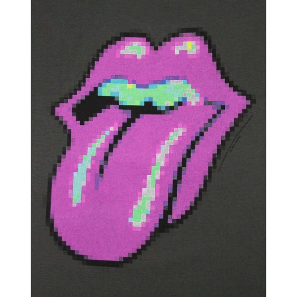 Amplified Womens/Ladies Pixel Lick The Rolling Stones T-Shirt