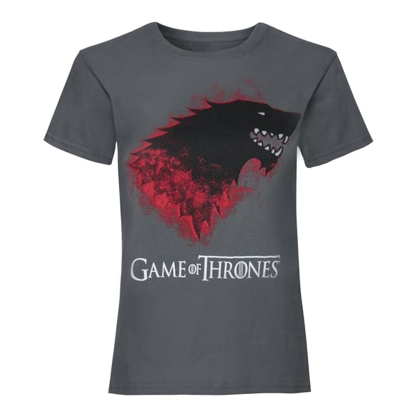 Game of Thrones T-shirt för damer/kvinnor med blodig varghund Stark
