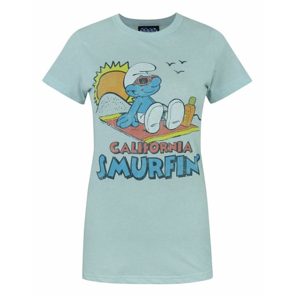 Junk Food Naisten California Smurfin´ The Smurfs T-paita