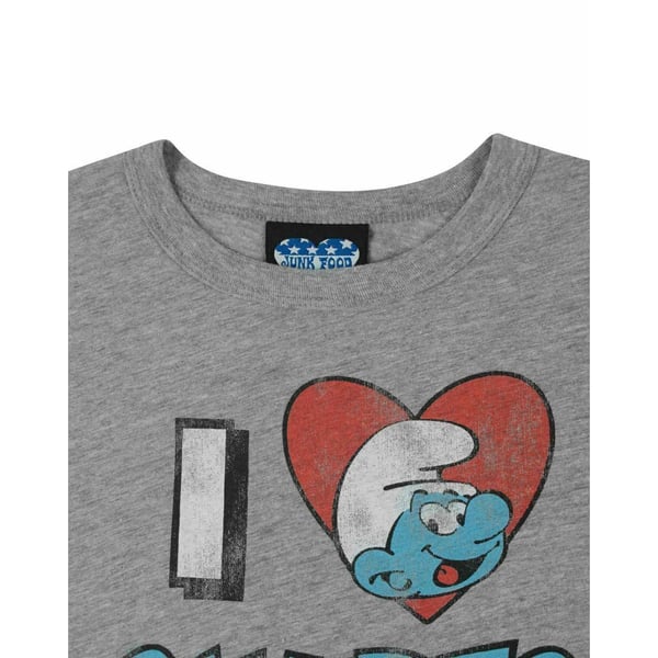 Junk Food Womens/Ladies I Love Smurfs The Smurfs T-Shirt
