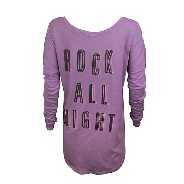 Junk Food Womens/Ladies Sleep All Day Rock All Night Oversized Top