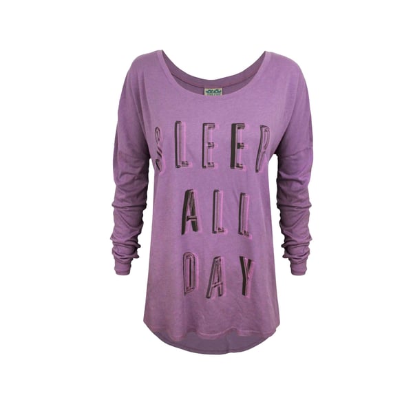 Junk Food Womens/Ladies Sleep All Day Rock All Night Oversized Top