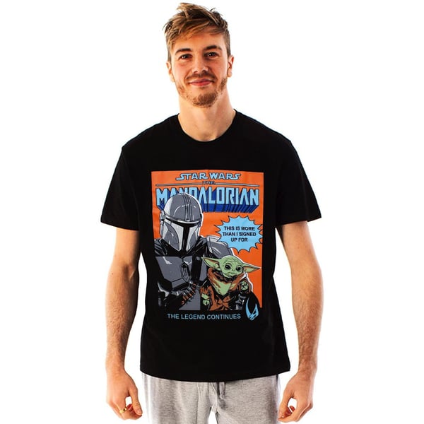 Star Wars Mens Baby Yoda Poster T-Shirt