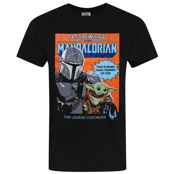 Star Wars Mens Baby Yoda Poster T-Shirt