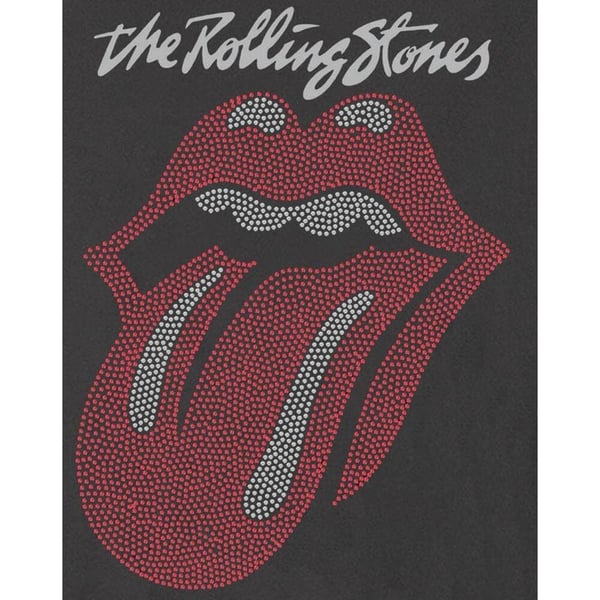 Amplified Womens/Ladies Tongue The Rolling Stones Diamante Logo T-Shirt