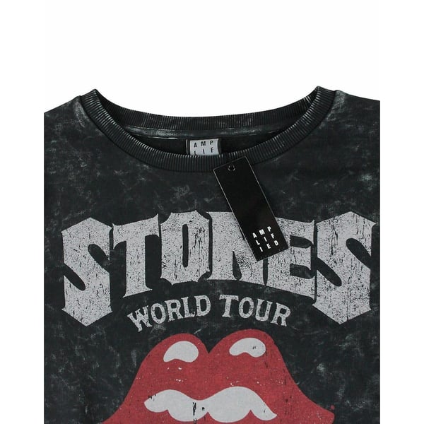 Amplified Womens/Ladies World Tour The Rolling Stones Macrame Sweatshirt